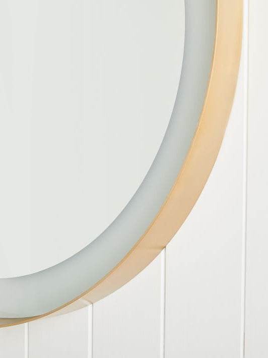 Brass PVD Round Frontlit Mirror