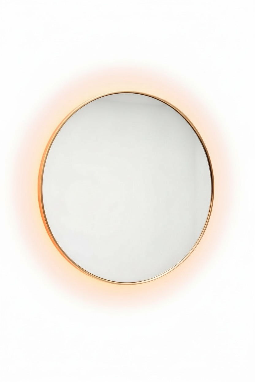 Nofa Round Brass Pvd Backlit Mirror