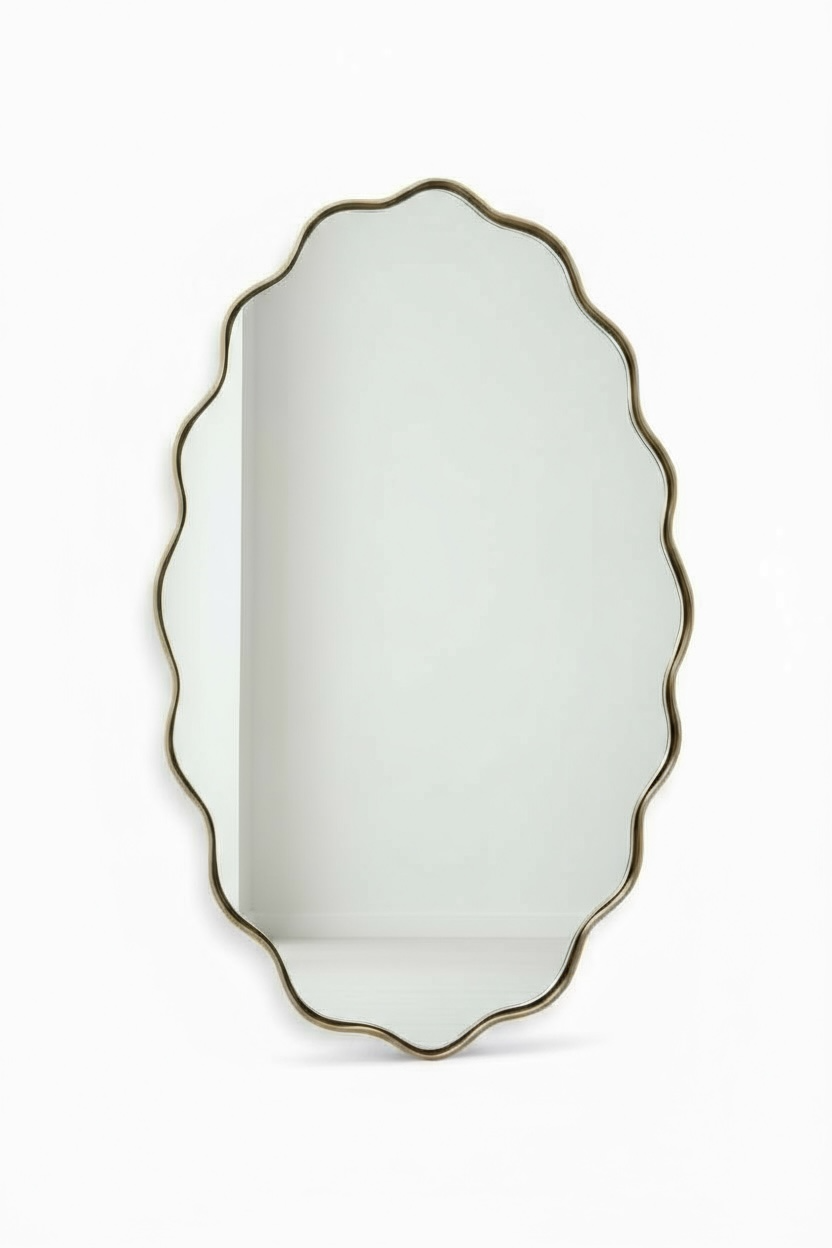 Weaving oval decorative mirror