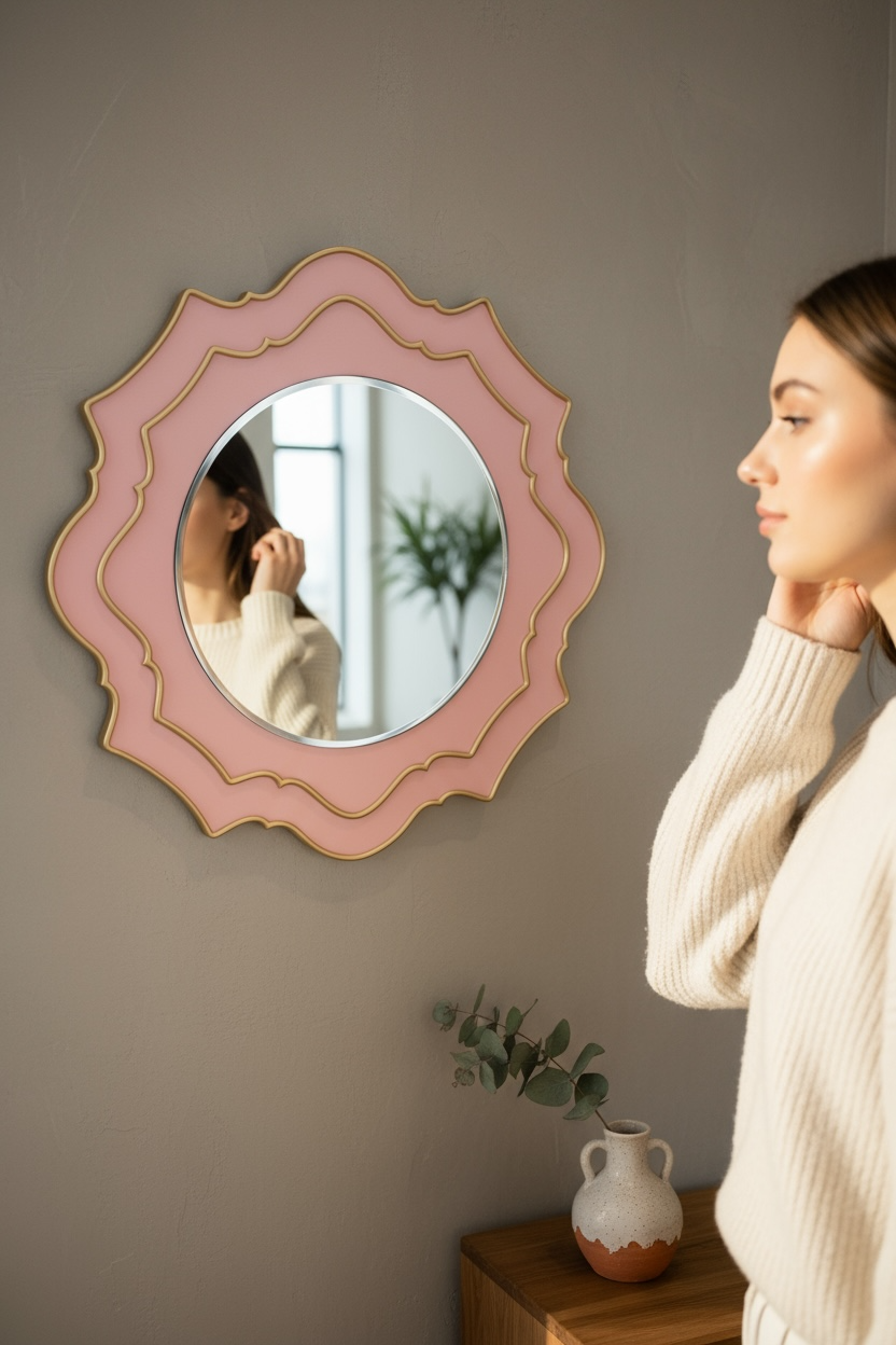 Bae’s Pink Decorative Mirror