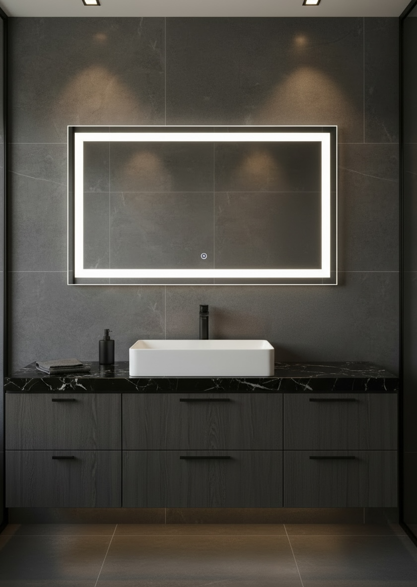 Illuminated LED AX Mirror
