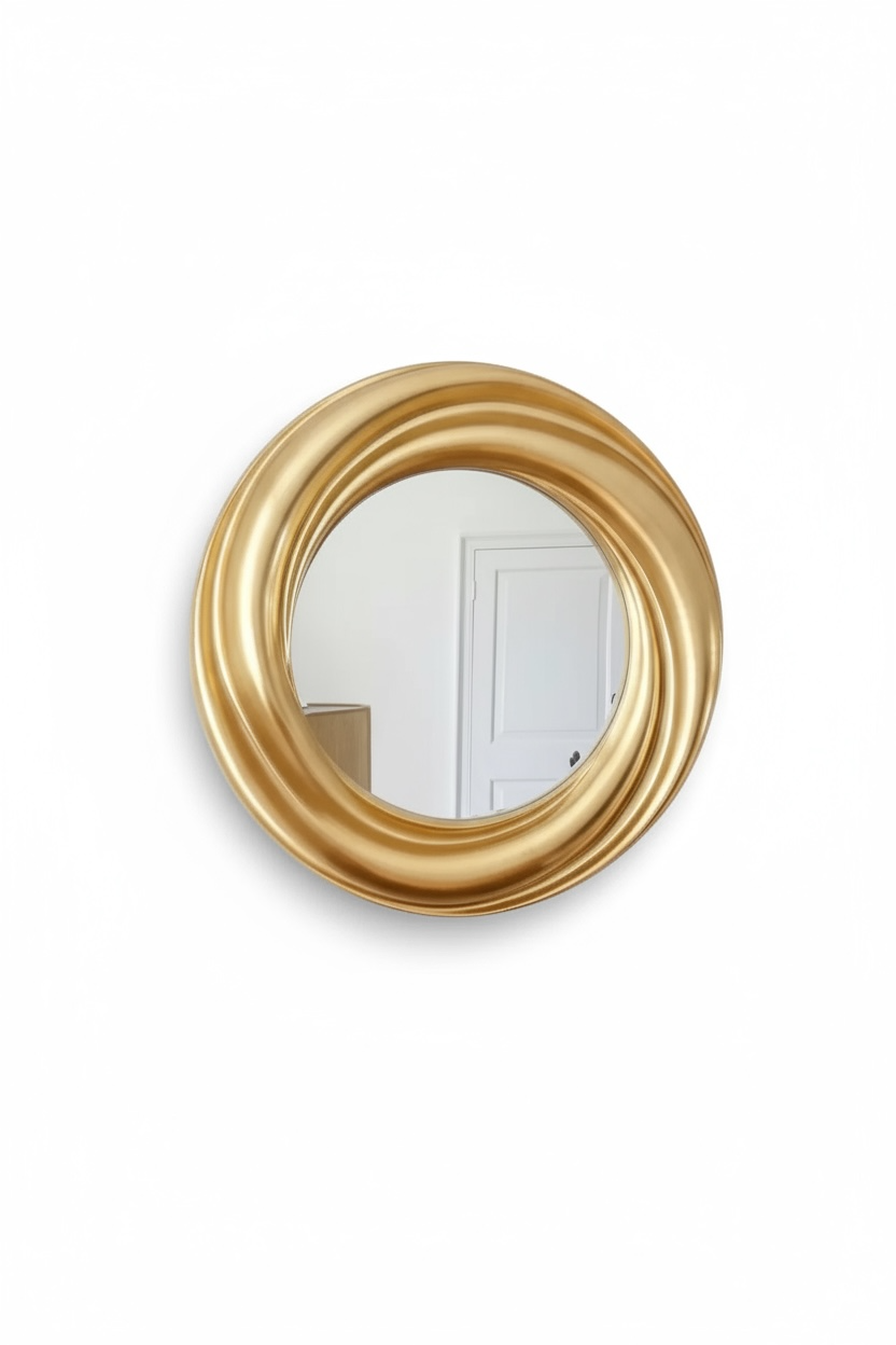 Round curves decorative mirror