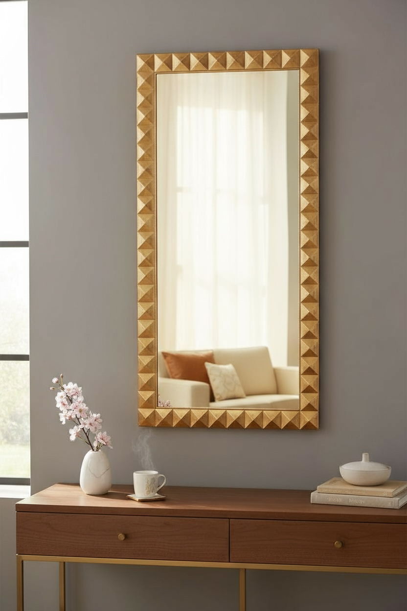 Gold Edge Diamond Dc Mirror