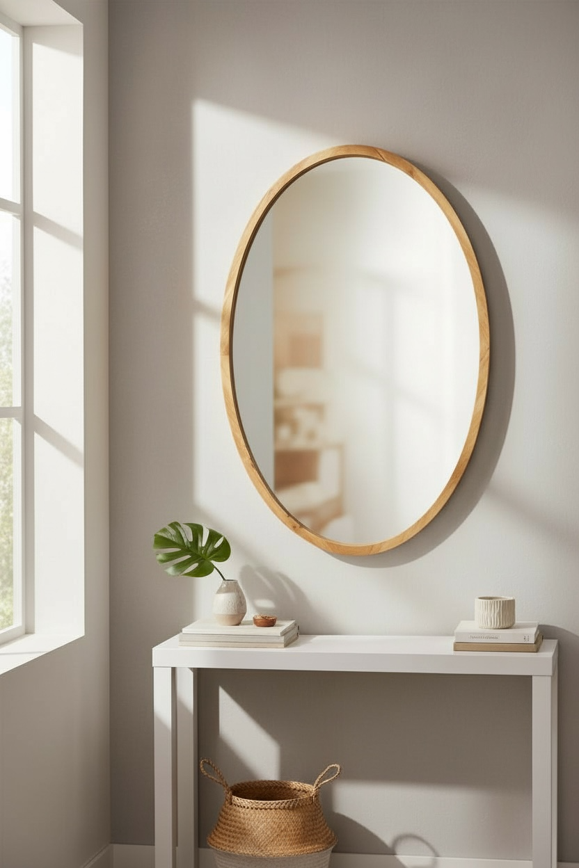 Oval Rise Decorative Mirror