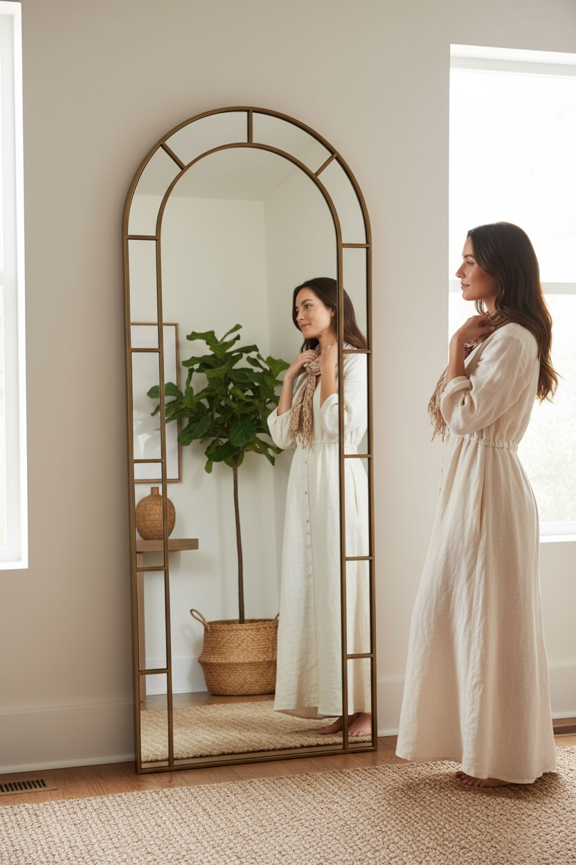 Golden Glaze Dresser Mirror