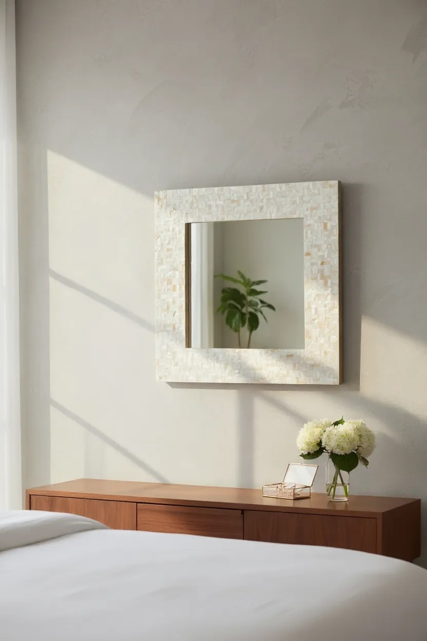 White Ocean MOP mirror