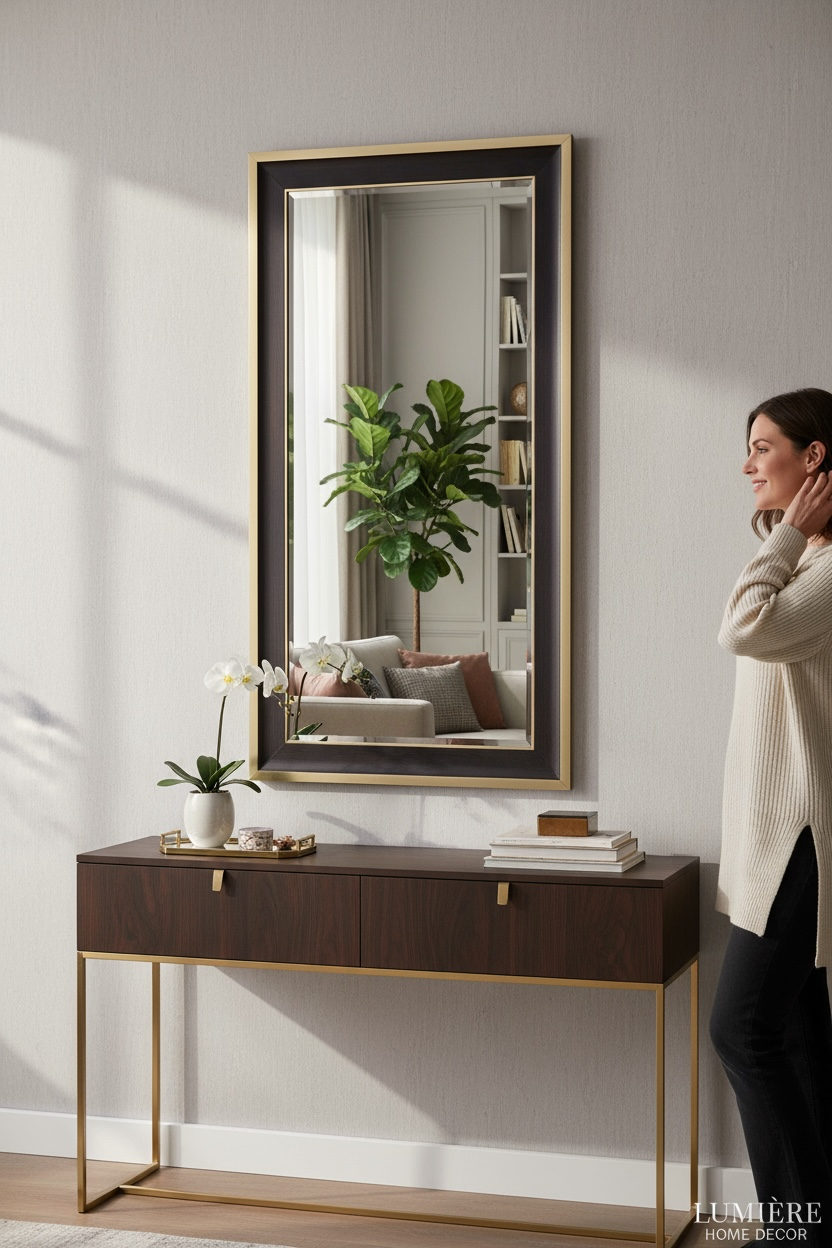 Black & Gold Dresser Mirror