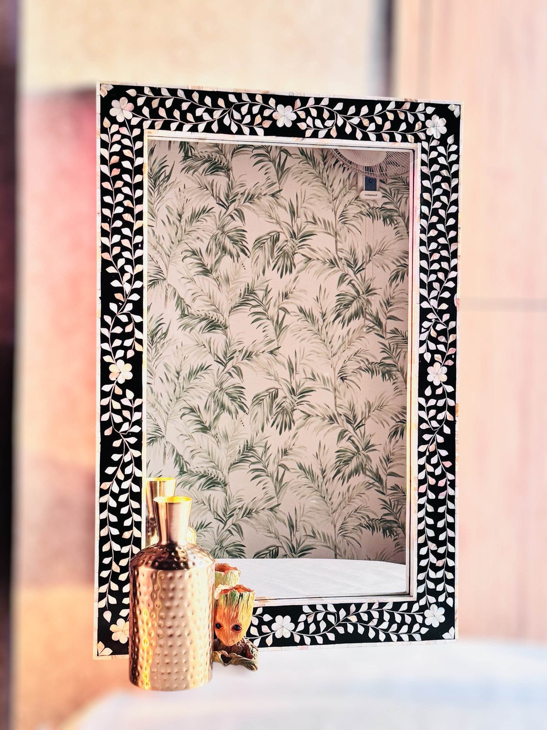Blossom MOP decorative Mirror - Mirrorwalla