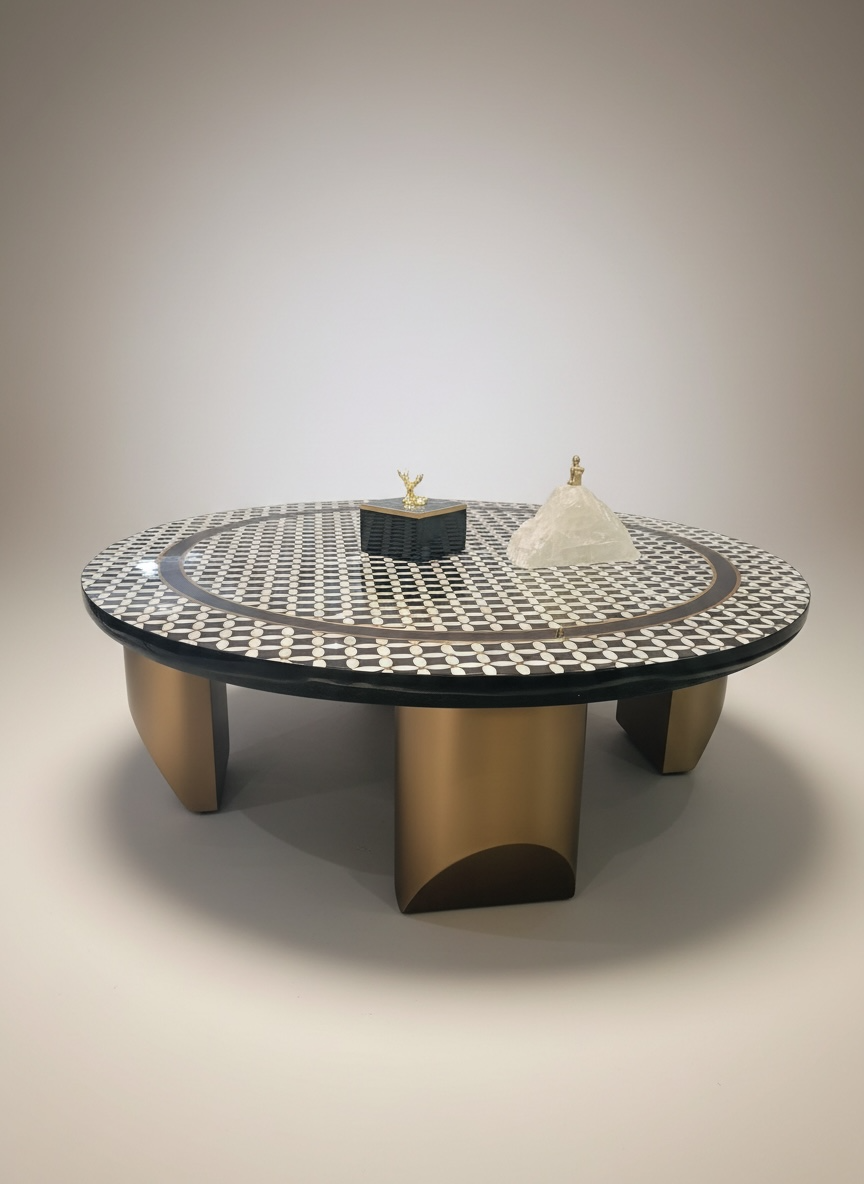 Trevix gold centre table