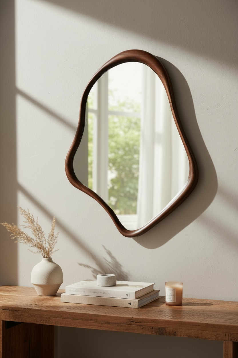 Teak Organic dc mirror