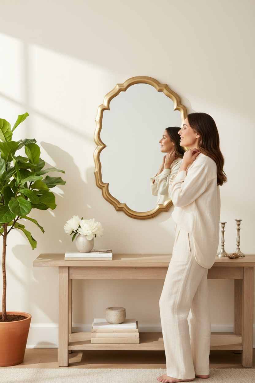 Antique Oval Dc Mirror