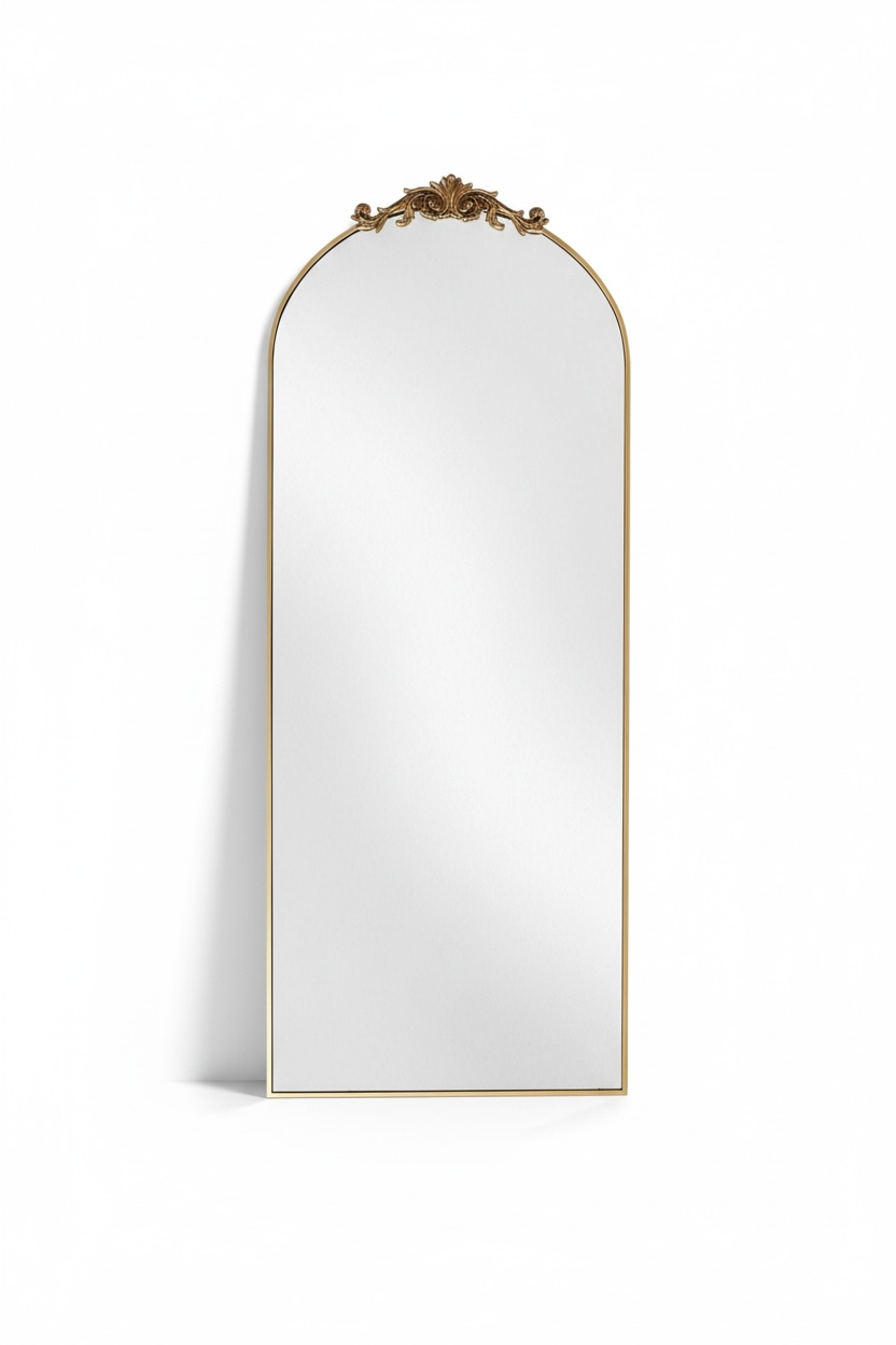 Gold carved full length mirror