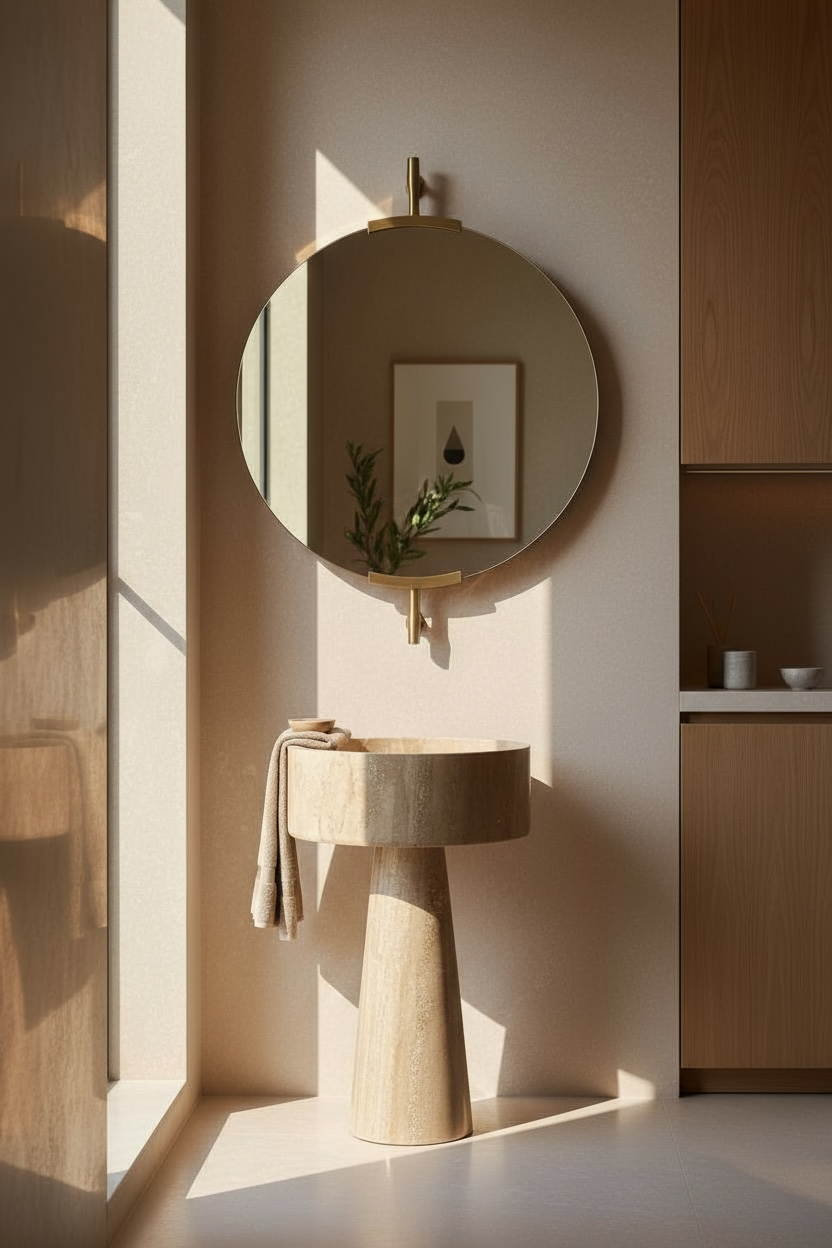 Mihold gold bathroom mirror