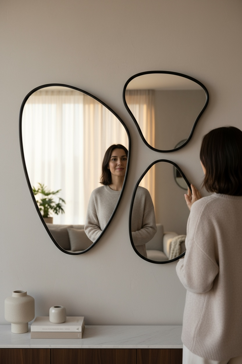 Black pebbles dc mirror