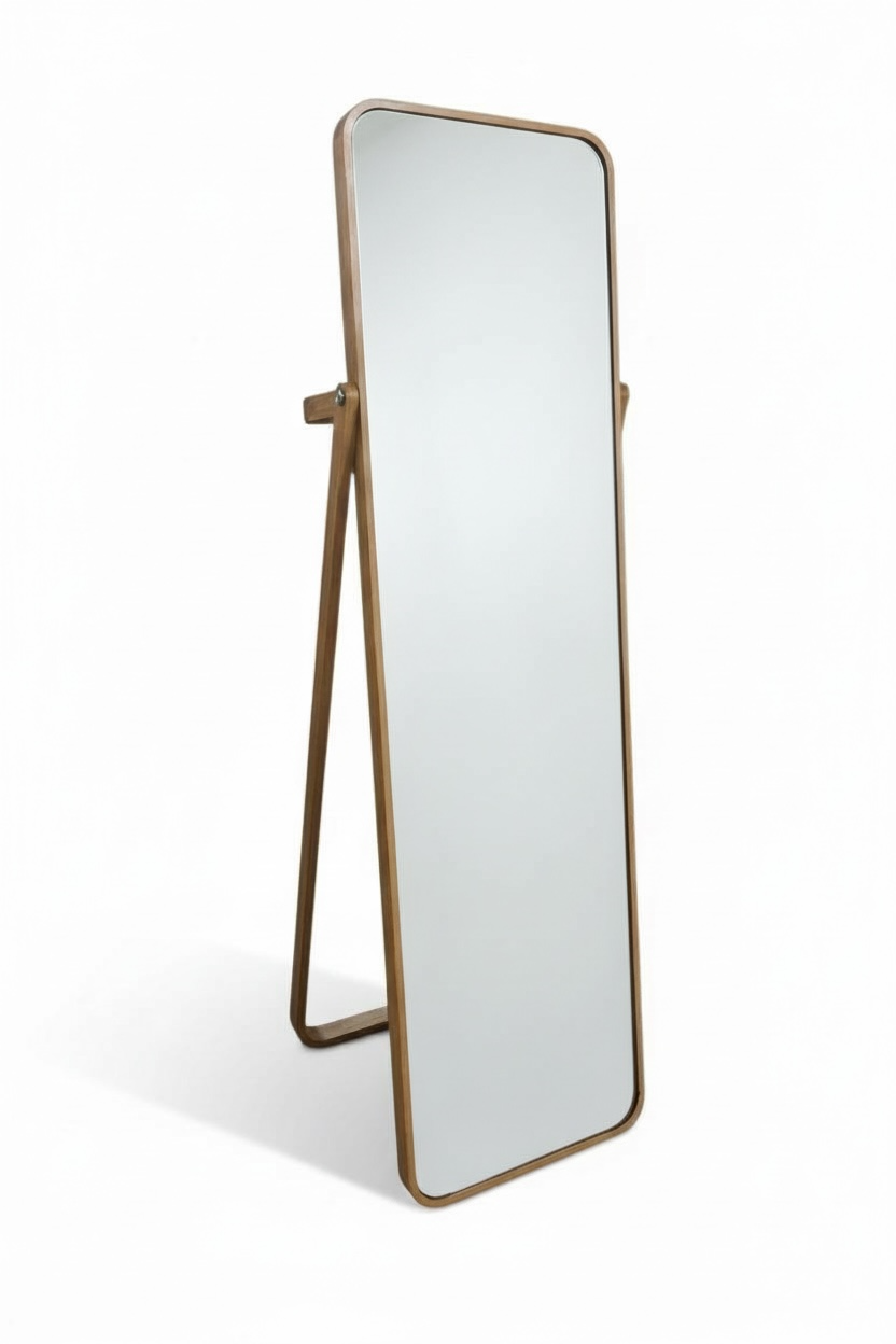 Oak wood C1 floor mirror