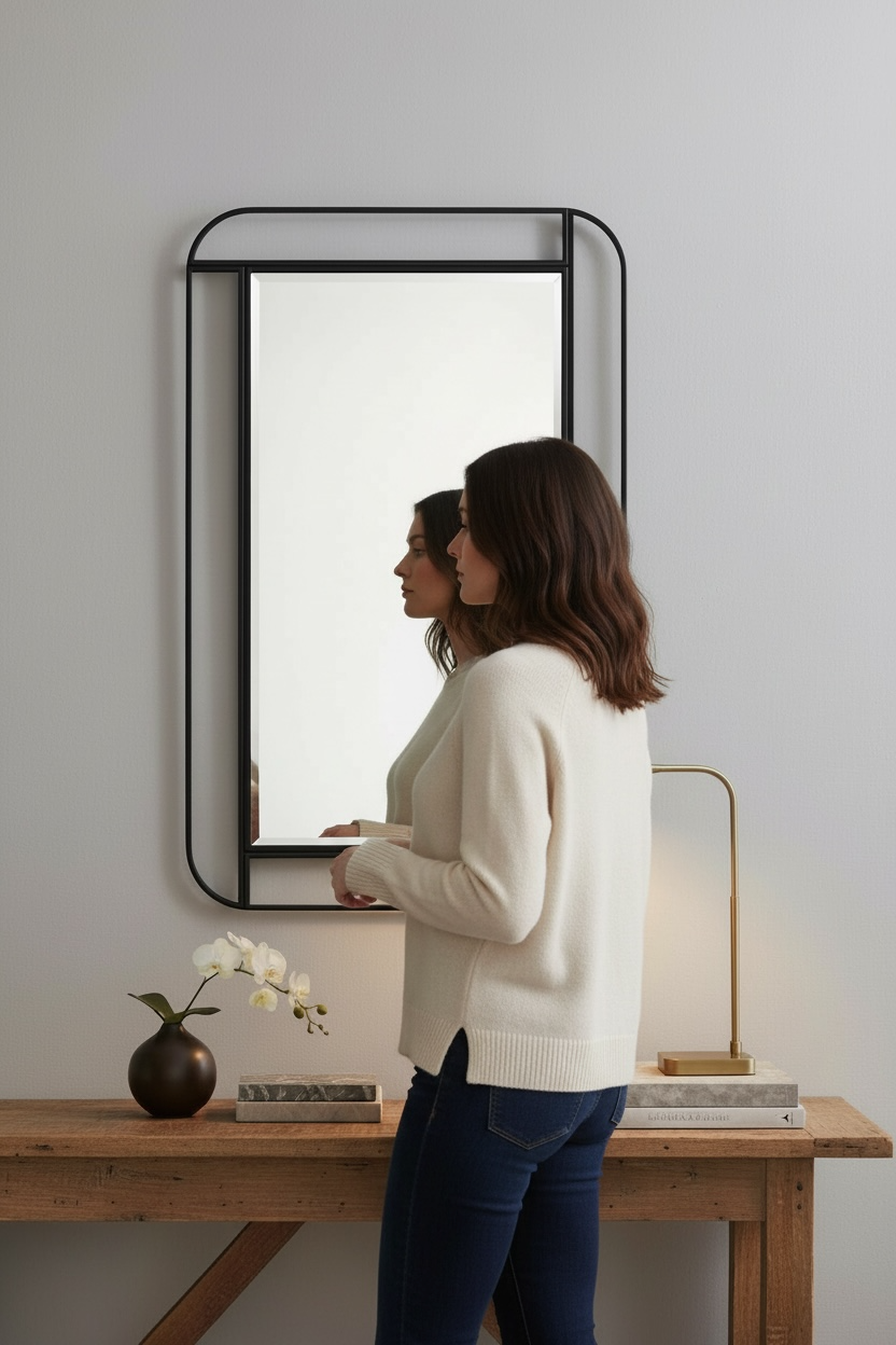 Metal Square Wheel Mirror