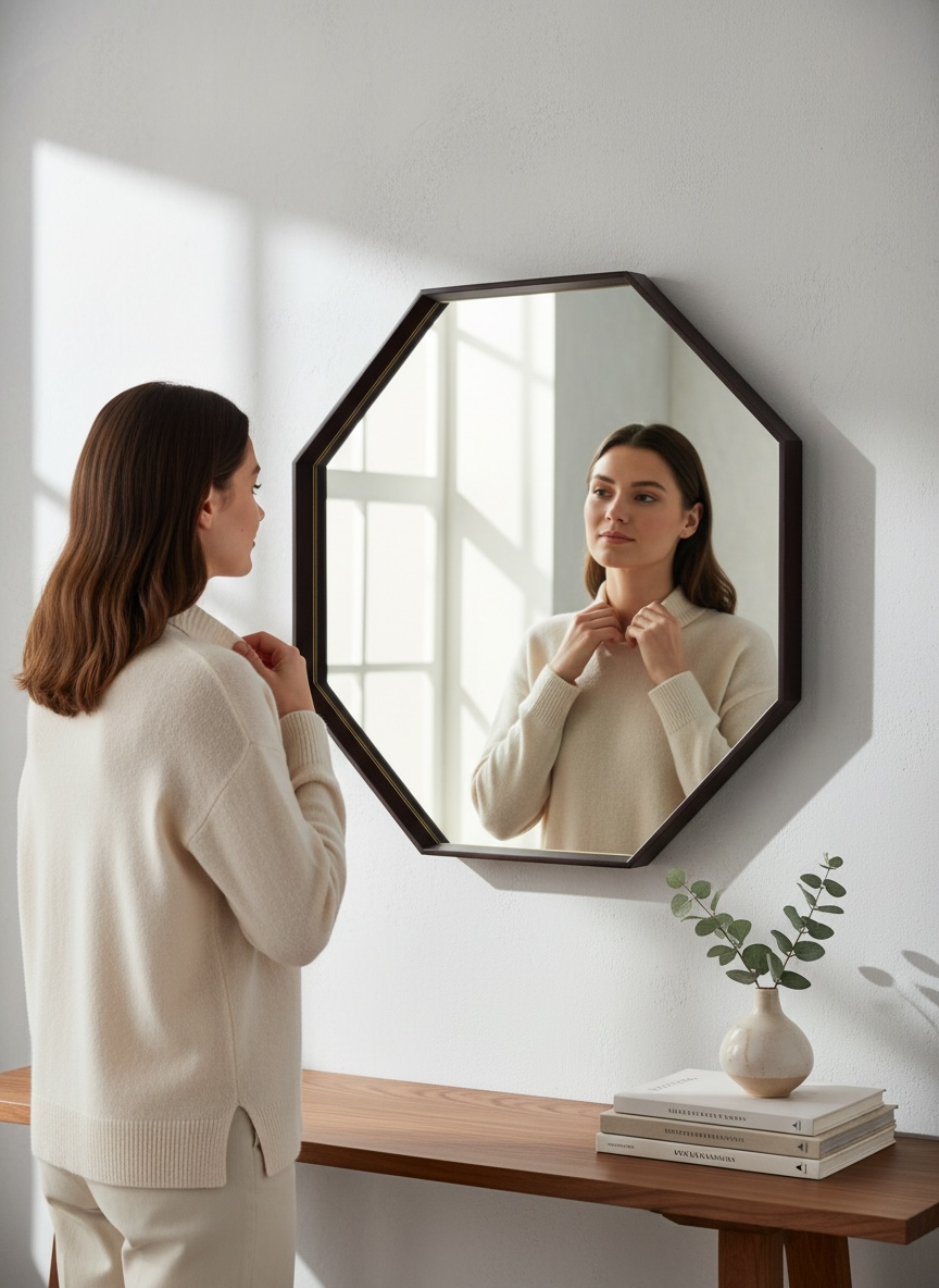 Hexawood Decorative Mirror
