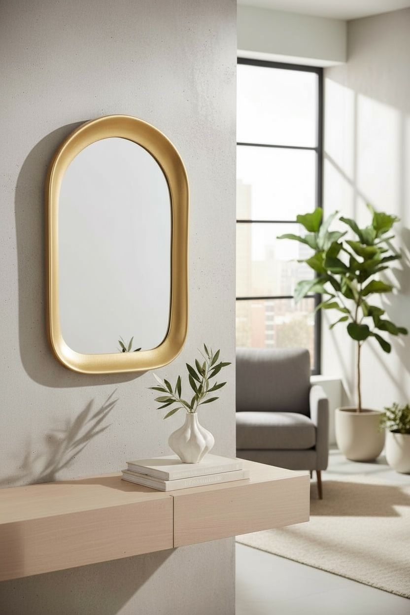 Gold meadows decorative mirror