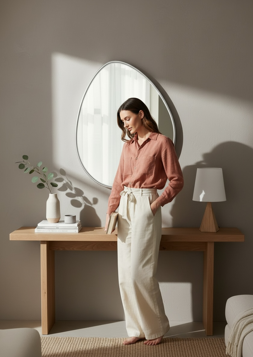 Silver Egg Decorative Mirror