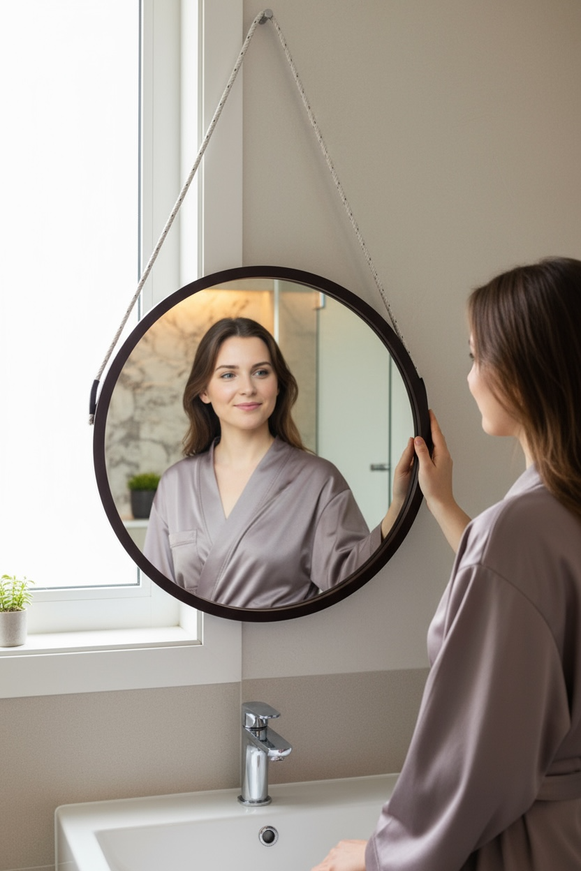 Brown-boe Hanging Decorative Mirror