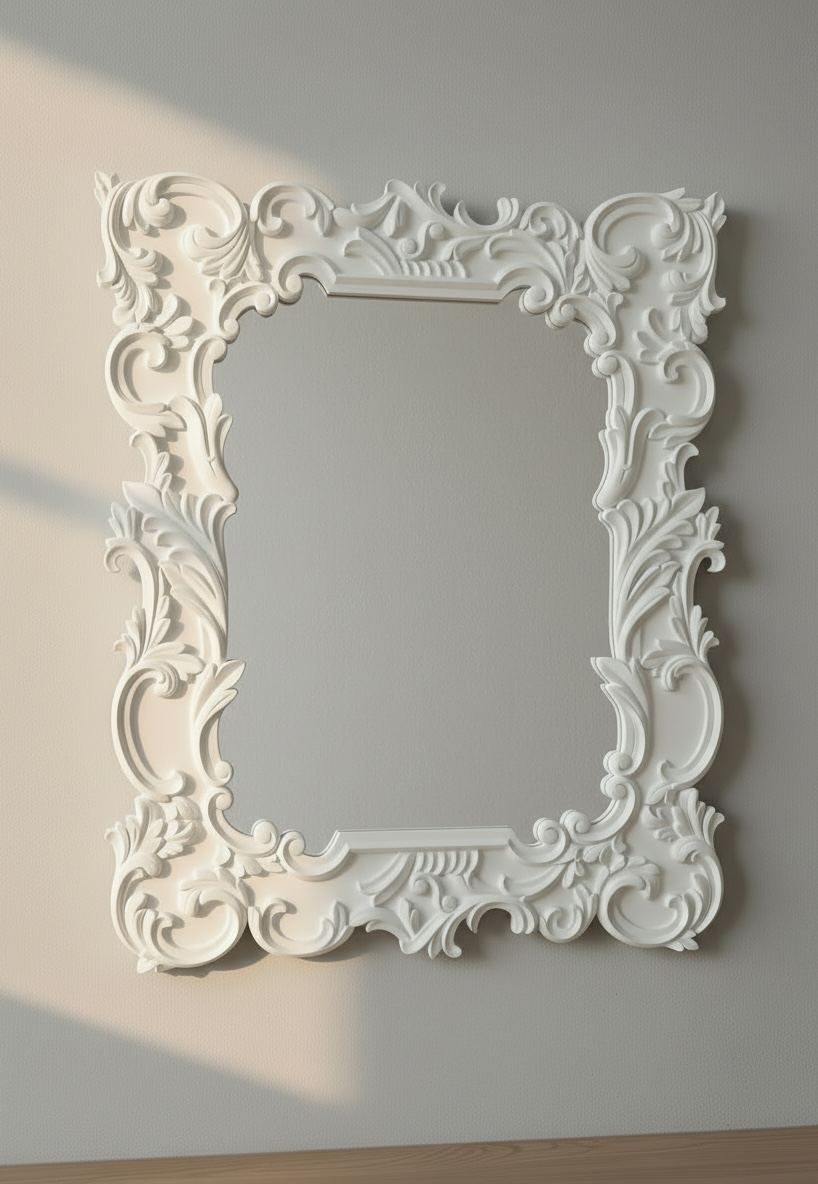 Ultimate White Carving Mirror