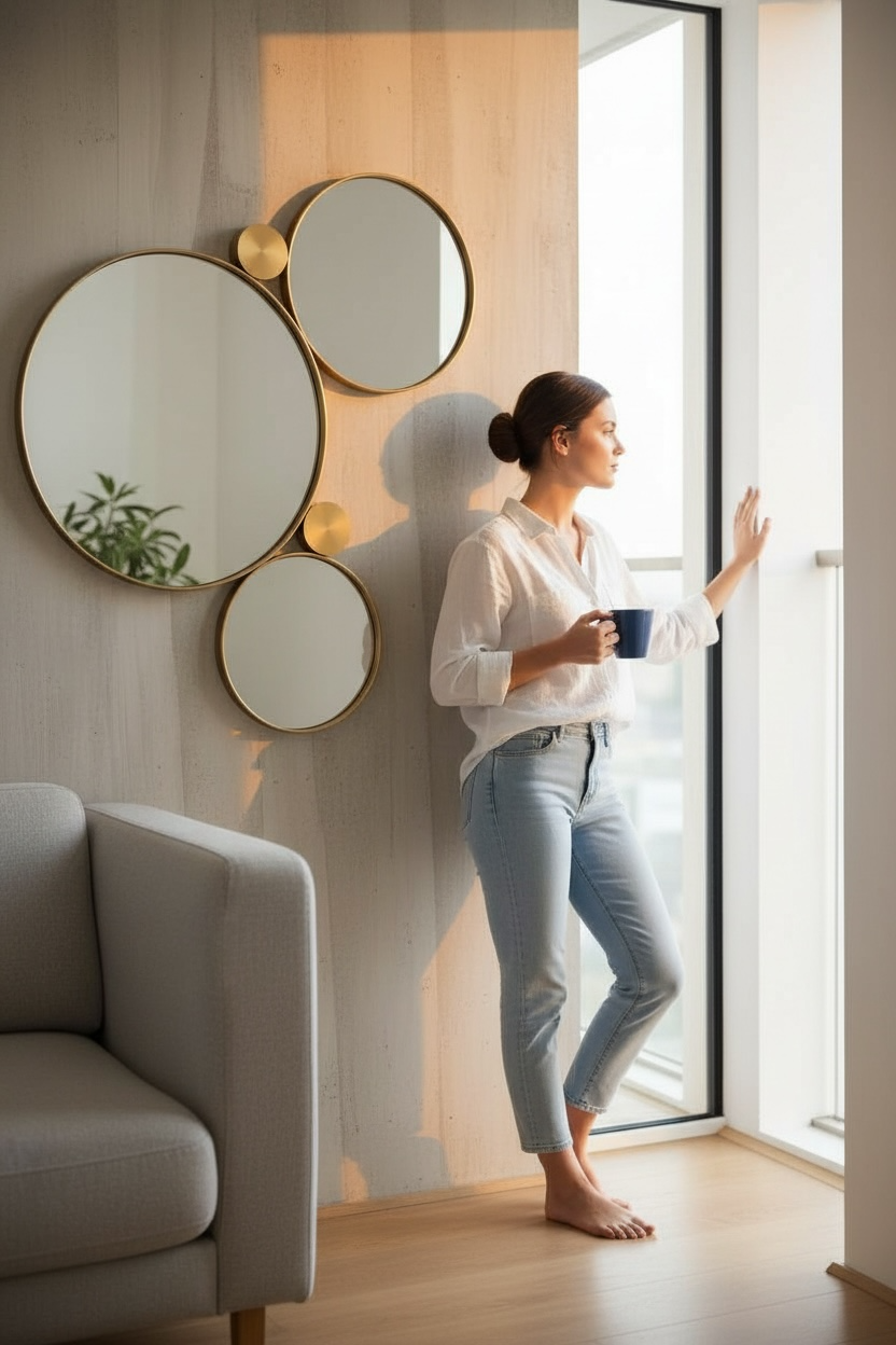 Amelia Brass PVD Mirror