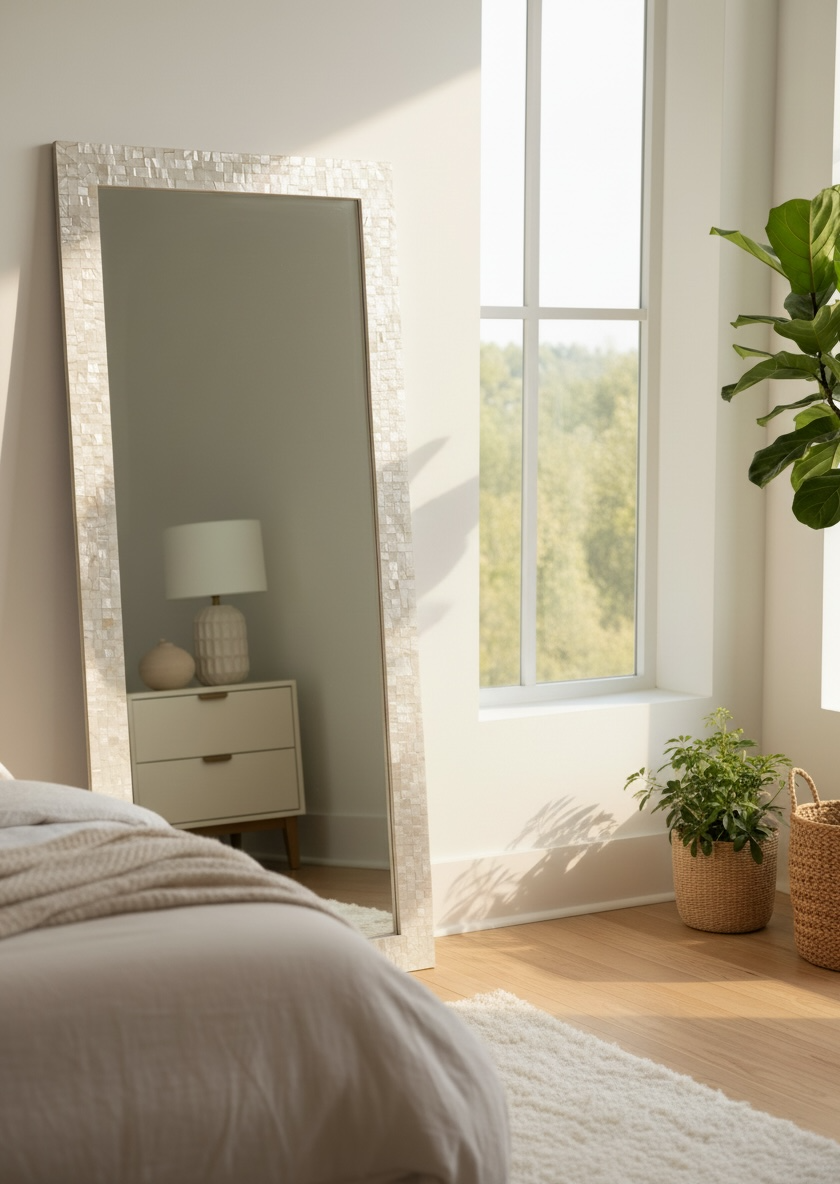Modern Shells Full Length Mirror