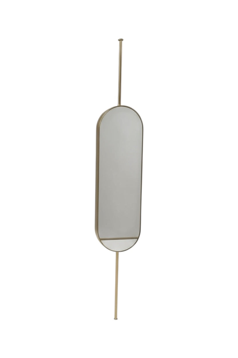 Gold capsule full length storage mirror