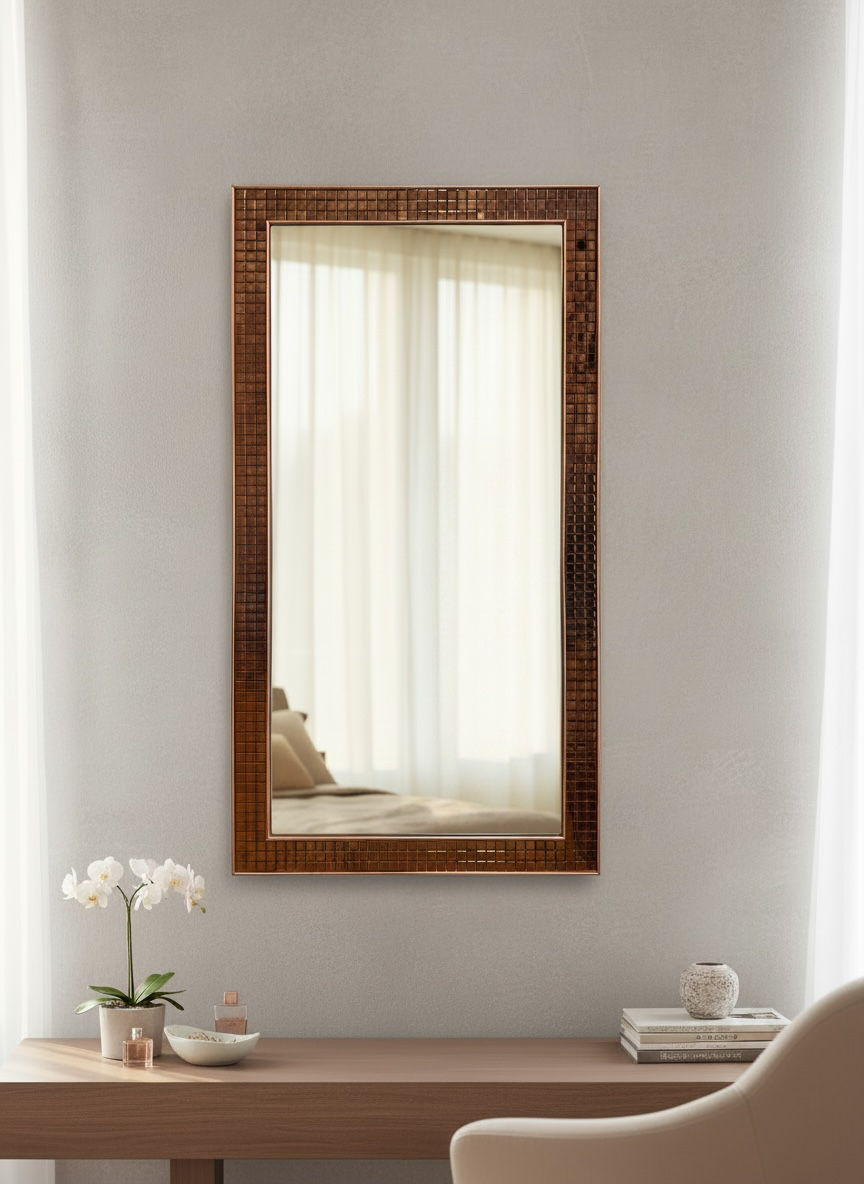 Premium Copper mosaic full length mirror