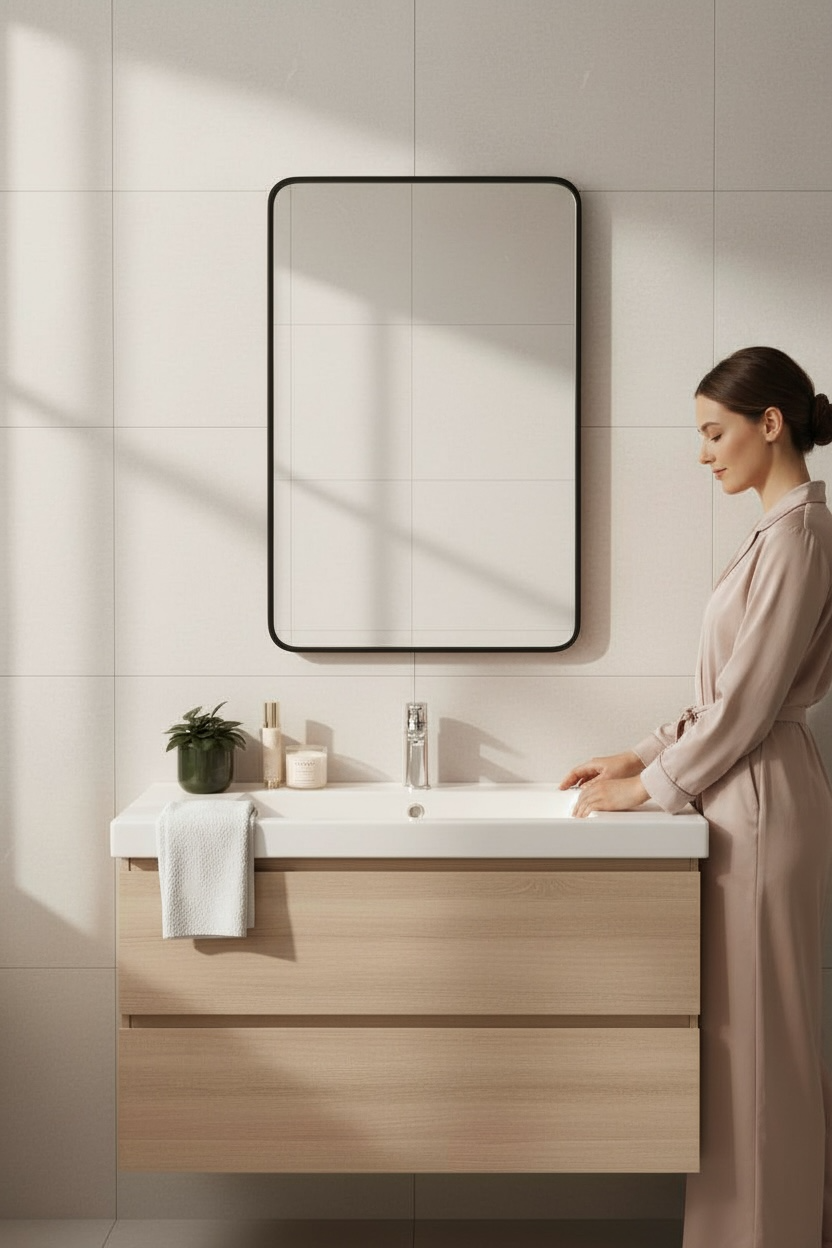 Black Quirk Metal Mirror