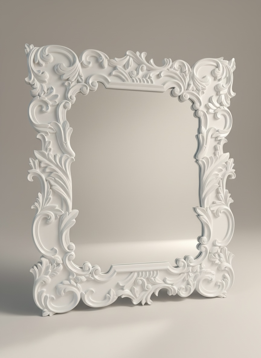 Ultimate White Carving Mirror