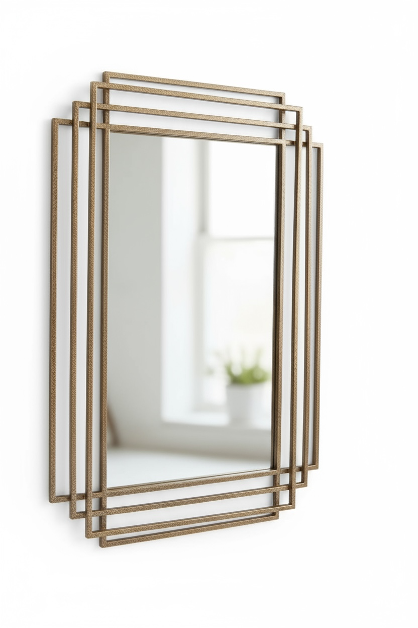 Metal gold decorative mirror