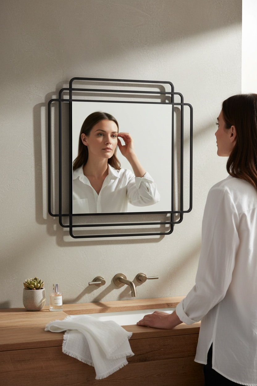 Three Lines Metal Dc Mirror