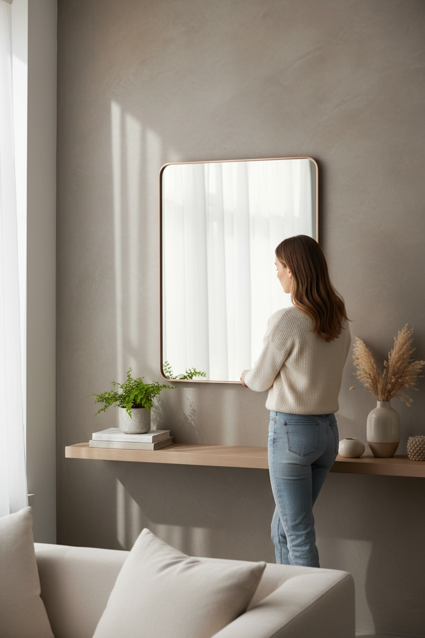 Copper Rues Decorative Mirror