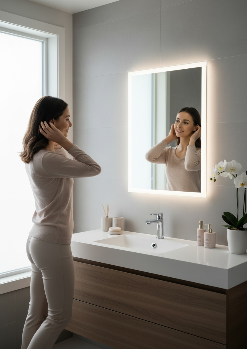 White Backlit LED Mirror
