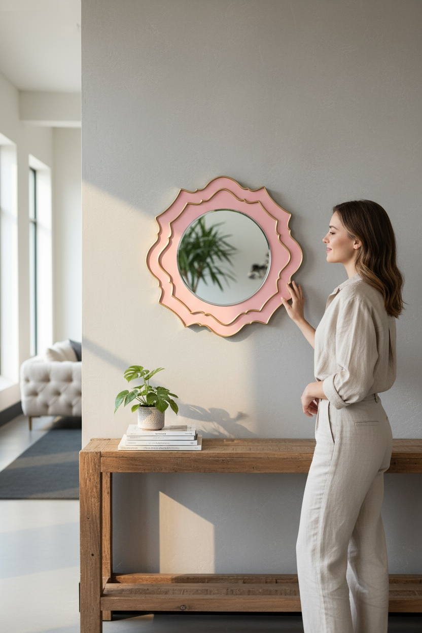 Bae’s Pink Decorative Mirror