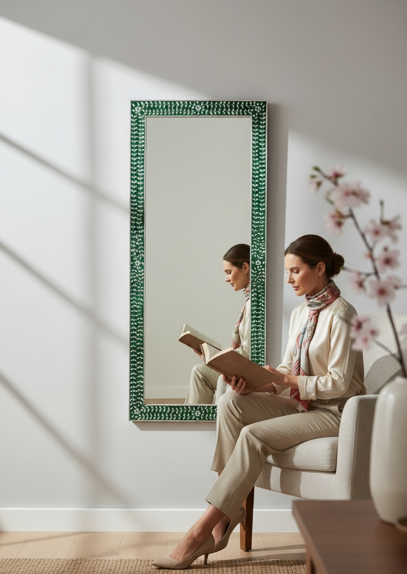 Blossom G4 Full length mother of pearl mirror