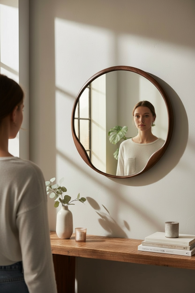 Teak fusion decorative mirror