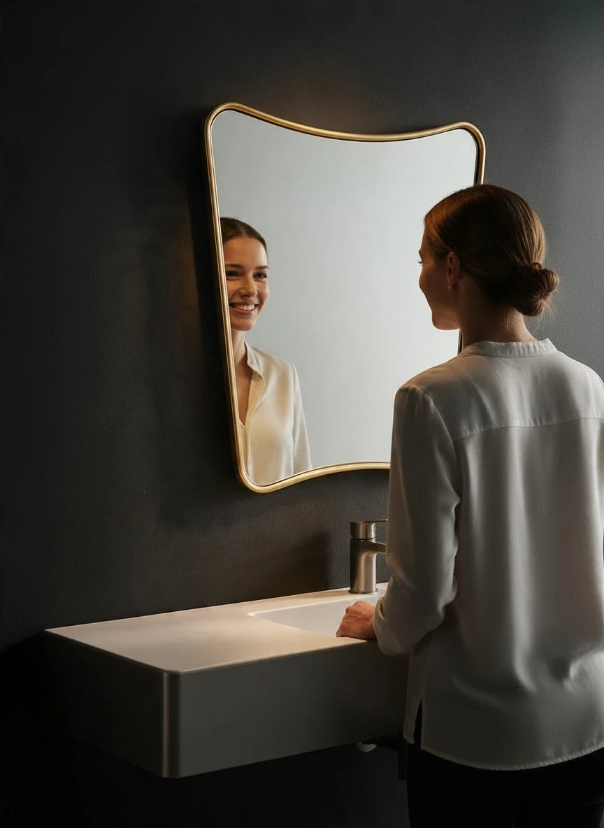 curvy gold EDC Mirror