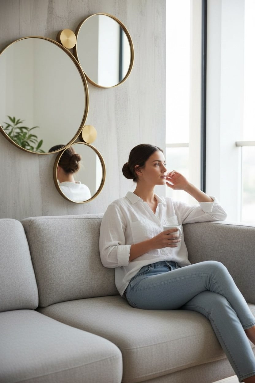 Amelia Brass PVD Mirror