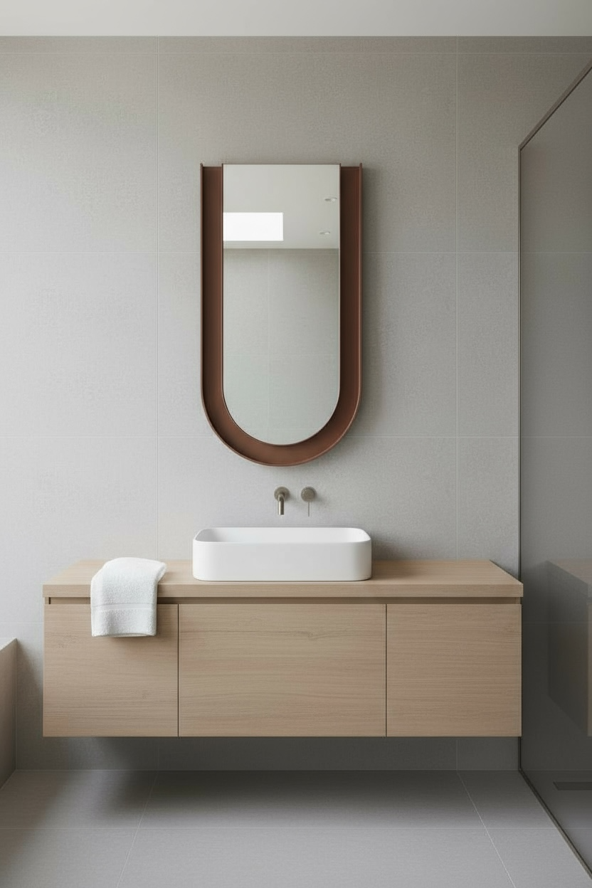 Brown Yuri led backlit mirror