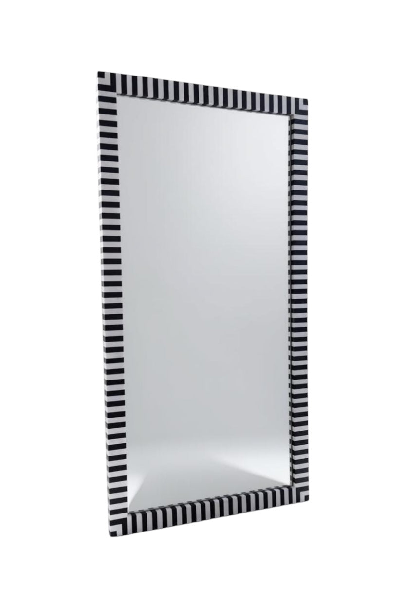 Zebra MOP framed mirror
