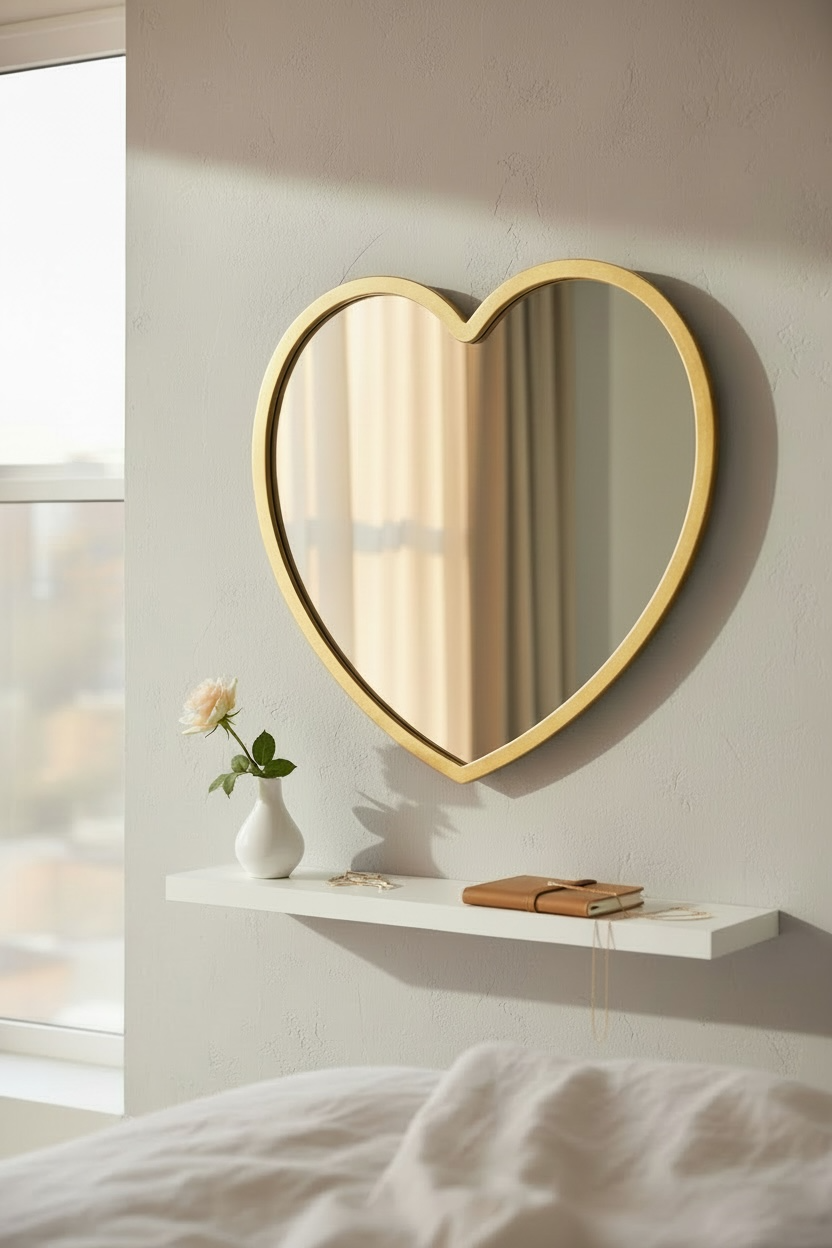 Solid Heart Decorative Mirror