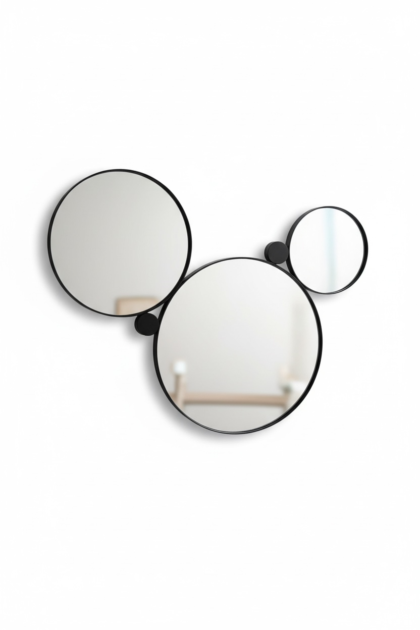 Black Metal F10 Decorative Mirror