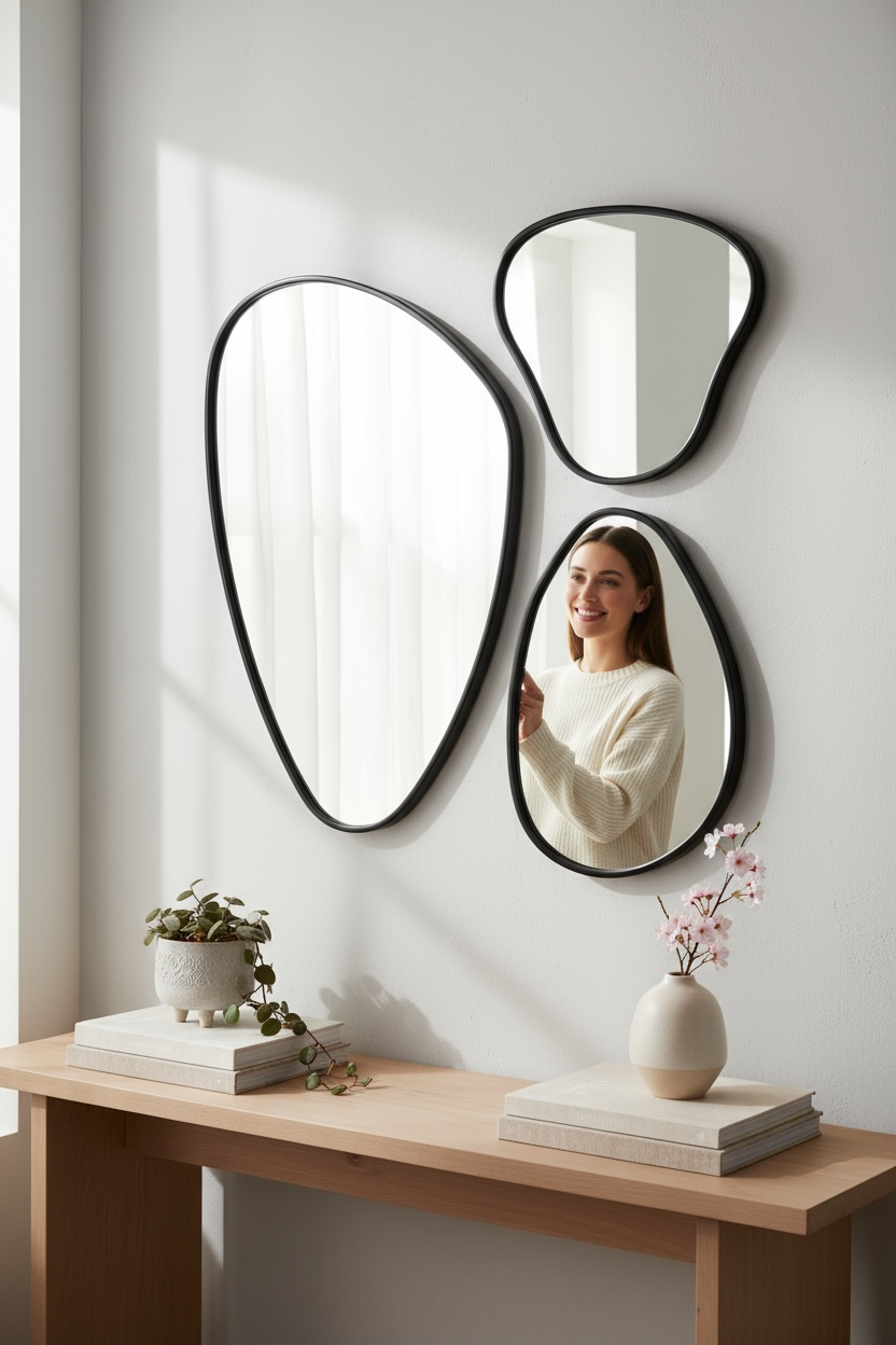 Black pebbles dc mirror