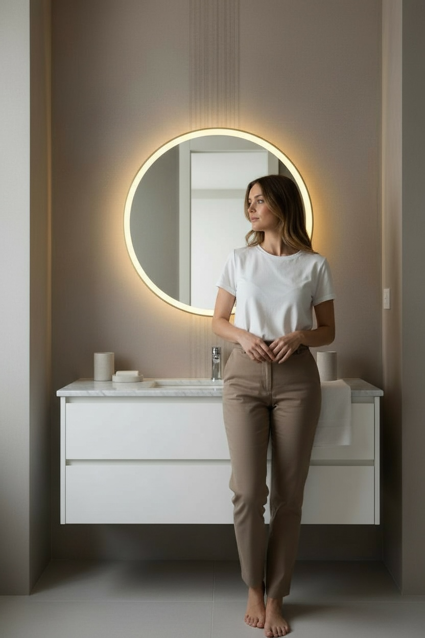 Mizco Premium Brass Pvd Mirror With D-fogger