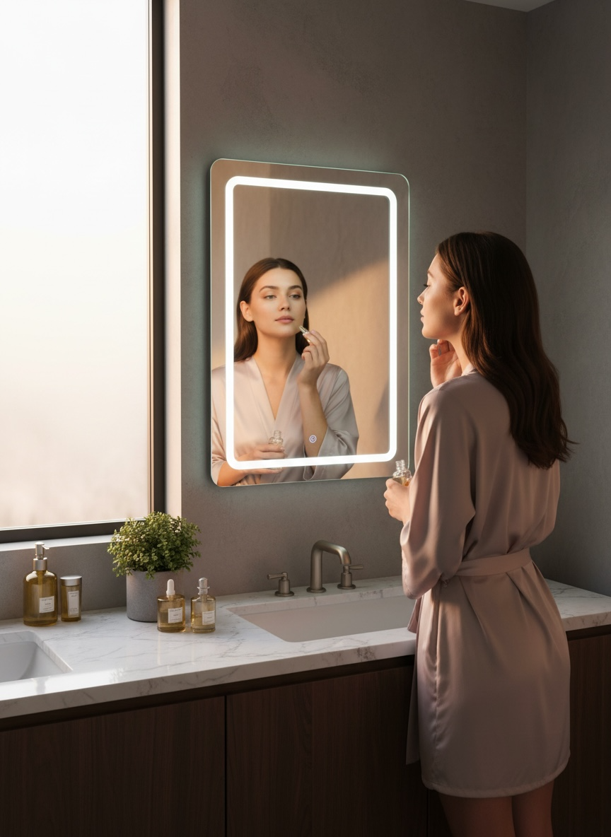 Curlicue LED Mirror