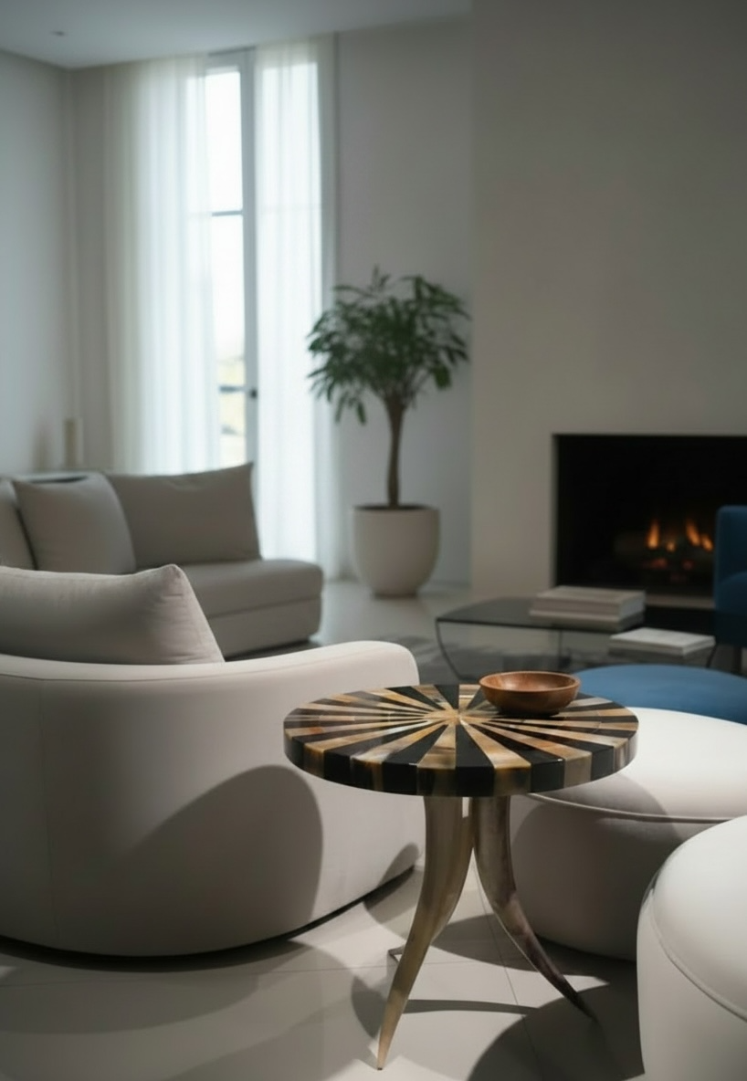Xizo Hone round coffee table