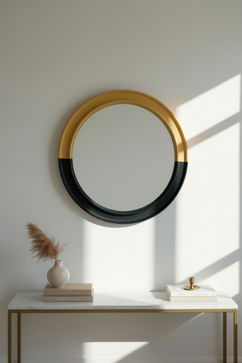 Aster Yellow Decorative Mirror