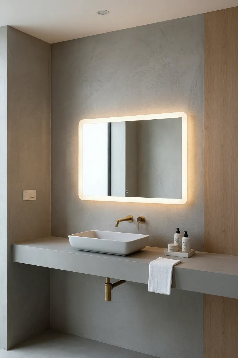 Galazo-x white backlit mirror